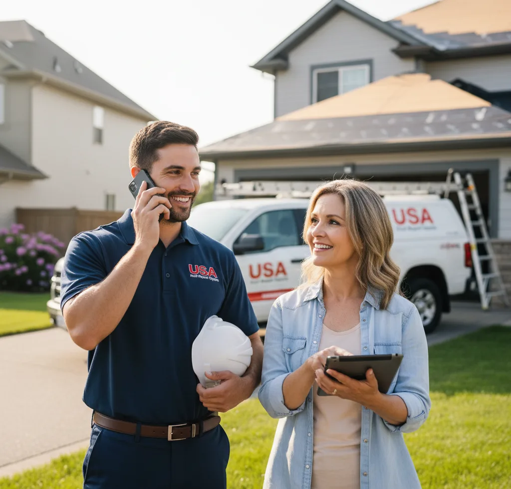USA Roof Repair Experts customer support in Braham